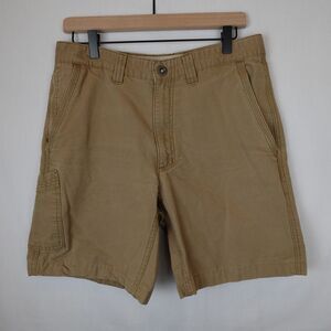 Columbia Khaki Men's Shorts Size 32 100% Cotton Tan Slit Pockets Casual Outdoors